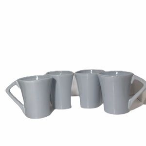 4 NWOT Blue Hand Painted Tabletops Unlimited Mugs